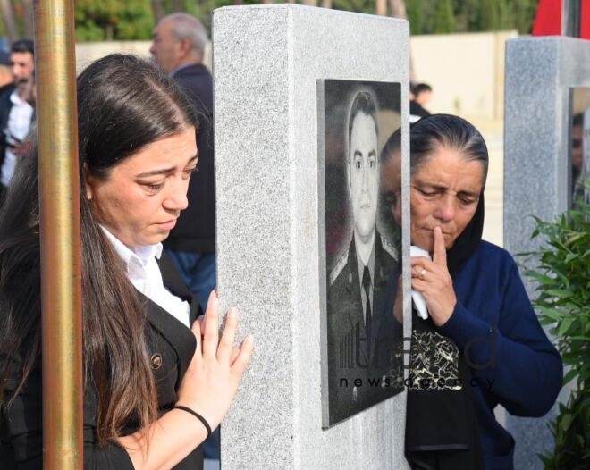 Азербайджанский народ чтит память героев шехидов Азербайджан Баку 27 сентября 2023